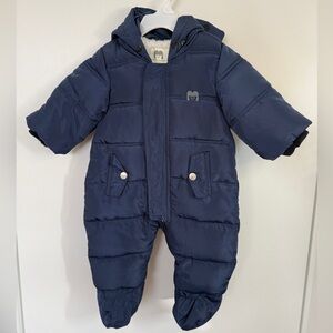 MOTHER BABY BEAR SNOWSUIT NAVY BLUE SIZE 6-9 M